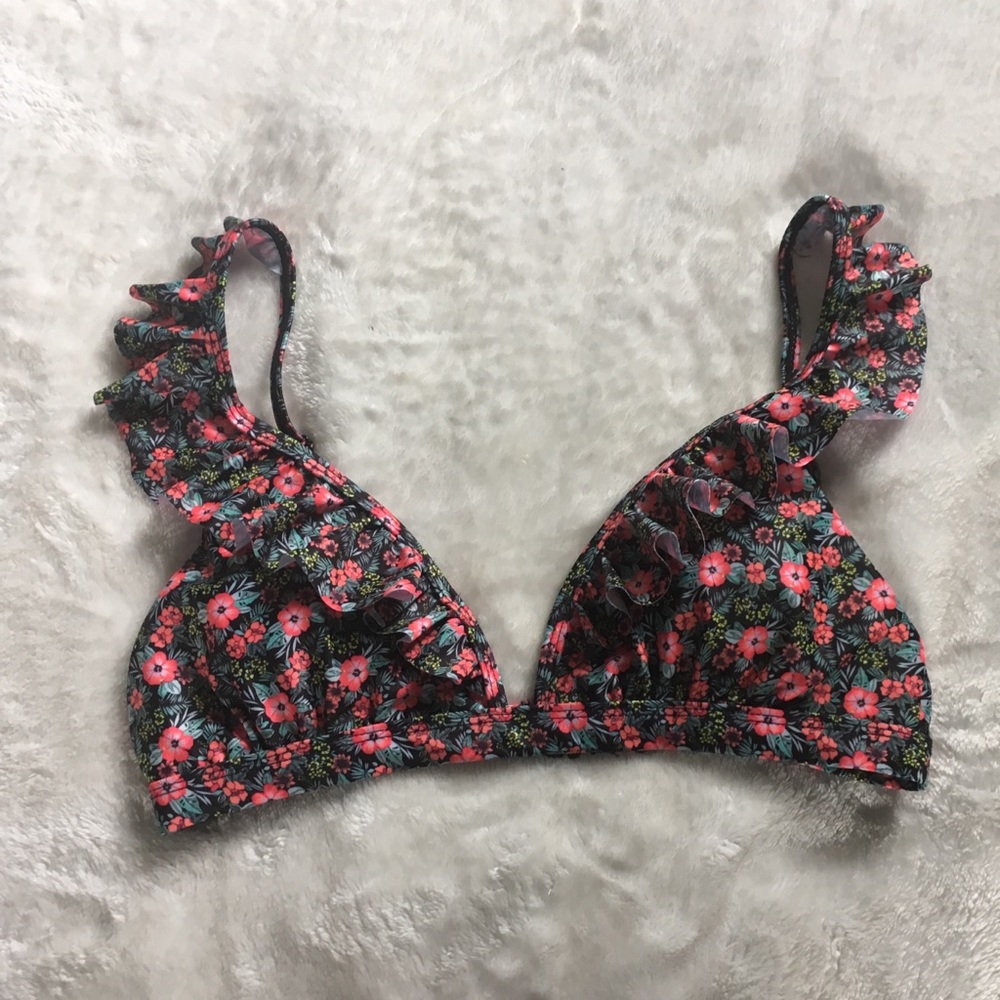 Floral Bikini Top Size small